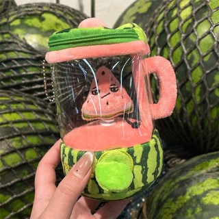 ESSENCEH Máy ép trái cây Đồ chơi sang trọng, Túi hoạt hình Mặt dây chuyền Máy xay sinh tố Đồ chơi, Dây rút vui nhộn Xoay dưa hấu / Cam / Chuối Móc khóa sang trọng Quà tặng trẻ em