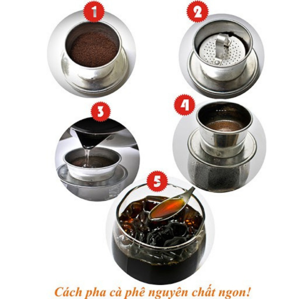 Phin pha Cà Phê iNox LONG CAM Nắp cài đủ size 6CMX6CM Hộp xanh hàng loại 1