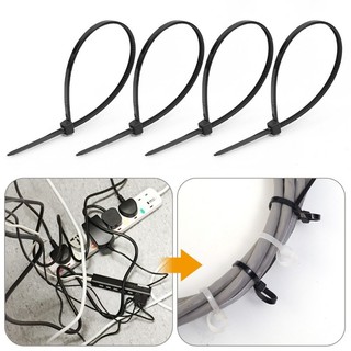 Dây buộc cáp Nylon tự khóa chịu được thời tiết nặng, 100 cái / túi 3x100mm & 3x150mm để quản lý cáp mạng văn phòng tại nhà