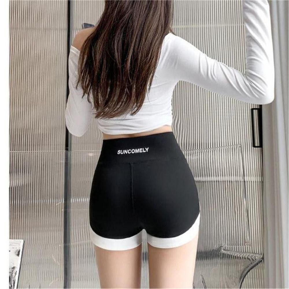 [DEMO3] Quần short thể thao, Quần cá mập thoáng khí liền mạch, Quần an toàn Yoga khô nhanh eo cao Định hình cơ thể