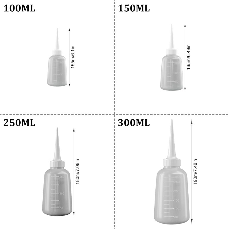 Kool 4 Chiếc Bóp Chai Nhựa Vòi Phun Chai Đùn Cho Keo Dán Dầu Và Rửa Ứng Dụng Trong DIY Proje