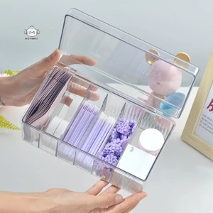 Maybest Hộp lưu trữ dụng cụ mở rộng lông mi có nắp Phụ kiện mi Keo dán nhíp Hộp đựng Acrylic trong suốt {VN}