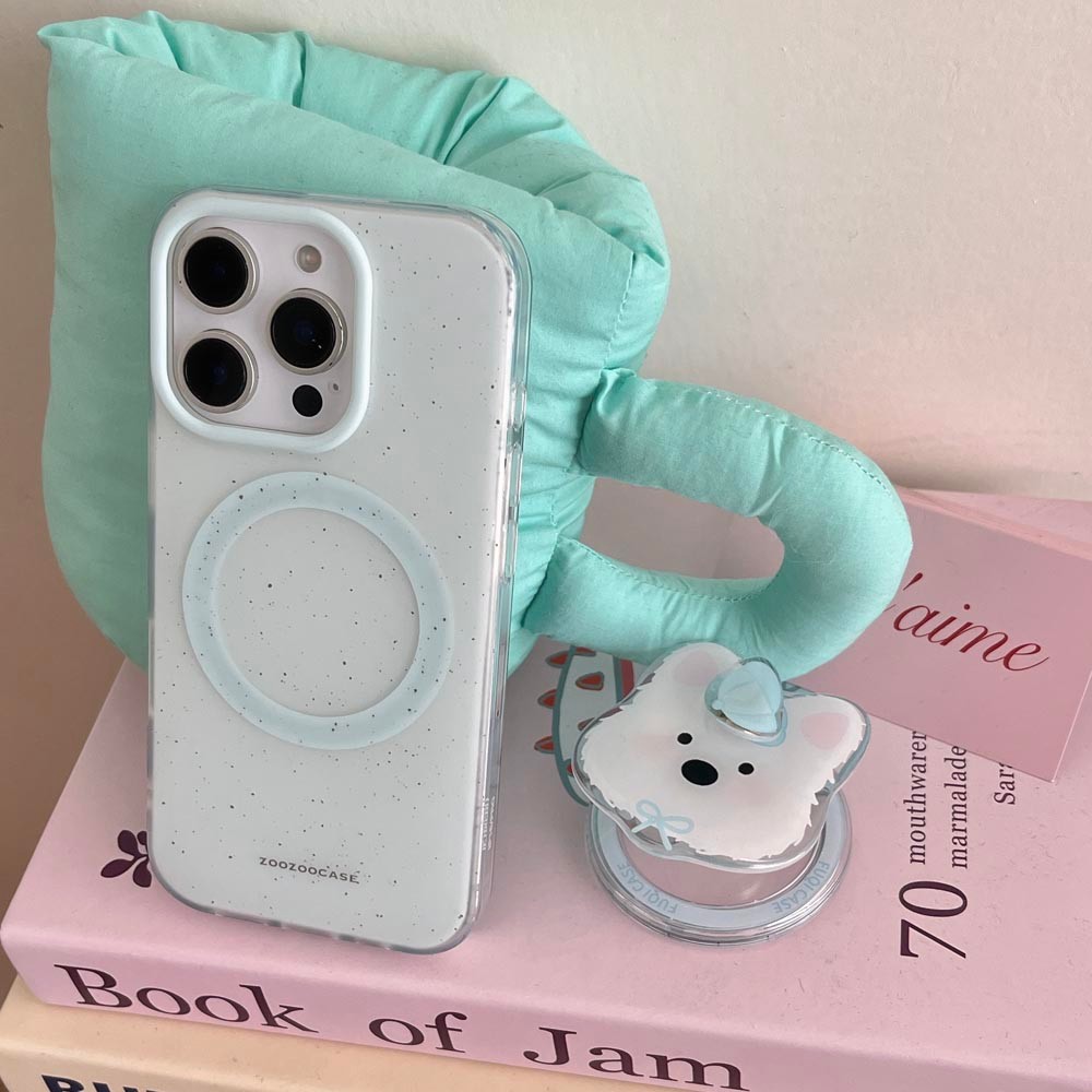 Ốp Lưng Cứng Tương Thích Với iPhone 12 12Pro 12ProMax 13 13Pro 13ProMax 14 14Pro 14ProMax 15 15Pro 15ProMax 16 16Pro 16ProMax Màu Xanh Bắn Mực Họa Tiết Chó Vỏ Nam Châm