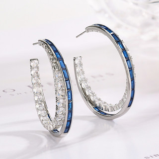 Châu Âu Mỹ ins Phong Cách Mới Hua Kim Cương Đính Bông Tai Độc Đáo Nữ