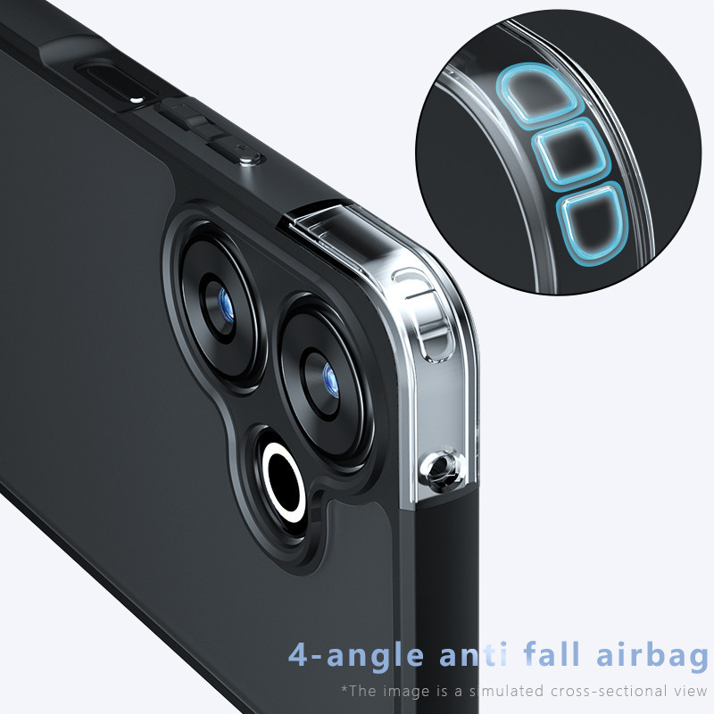 Dành cho Xiaomi Redmi 13 4G, Note 13R 5G, POCO M6 4G Ốp lưng chống rơi Túi khí PC cứng + TPU Vỏ điện thoại da thoải mái