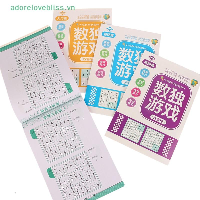 THÊM 1 / 4 Cái Logic Tư Duy Thang Huấn Luyện Xếp Hình Sudoku Sách Dành Cho Người Mới Bắt Đầu Trẻ Em Học Sinh Tiểu Học Bốn Sáu Chín Lưới Trò Chơi BSS