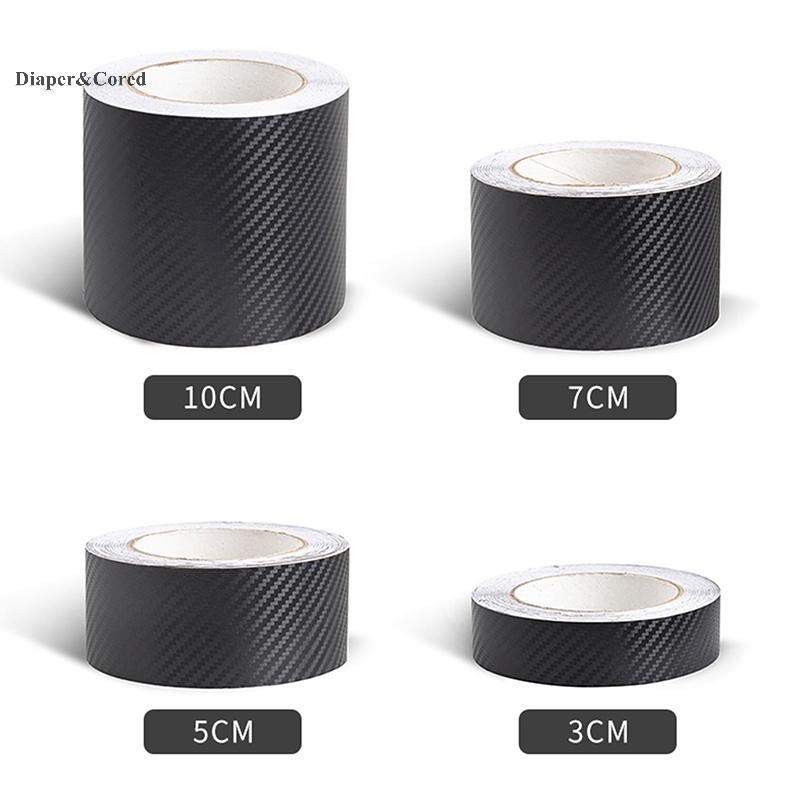 DIAPER & CORED 3D Sợi Carbon Xe Miếng Dán DIY Dán Bảo Vệ Dải Cửa Tự Động Sill Gương Bên Chống Băng Chống Thấm Nước Bảo Vệ Phim YTH