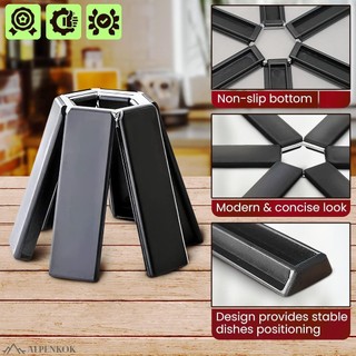 Trivets có thể gập lại cho món ăn nóng Trivets cho Lẩu và Chảo Miếng đệm nóng cho mặt bàn Giá đỡ chảo nóng cho quầy Bộ Trivet có thể gập lại cho giá đỡ nồi đựng thức ăn nóng 1 cái nhỏ gọn