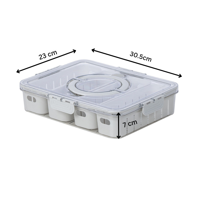 Hộp Đựng Thực Phẩm Chia Ngăn Việt Nhật Hokori 2 Lớp Ráo Nước Lưu Trữ Thực Phẩm Trong Suốt-Việt Nhật Plastic HN