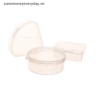 [savemoneyeveryday] Hộp Nhựa Cho Tam Giác / Tròn / Vuông Puff Bọt Biển Trong Suốt Túi Đựng Mỹ Phẩm Du Lịch Di Động [vn]