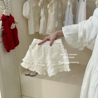 S533-[tomnaukid] Set áo phối quần Short trắng Kèm Hoa cho bé gái size từ 8-30Kg
