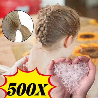[3-5 Ngày Đến] -Đầm Cao Su Dùng Một Lần Cho Bé Gái - Dây Buộc Tóc Co Giãn Trong Suốt - Dây Buộc Đuôi Ngựa Cho Trẻ Em - Băng Đô Phụ Kiện Tóc Trẻ Em