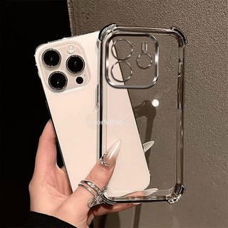 Ốp Điện Thoại Chống Sốc Trong Suốt Mạ Realme 14 5G Cho Realme 14 Pro + 14proplus 14X Realme14Pro 4G 5G Vỏ TPU Mềm Lấp Lánh Vỏ Cứng Acrylic Hybrid Armor Ốp Lưng
