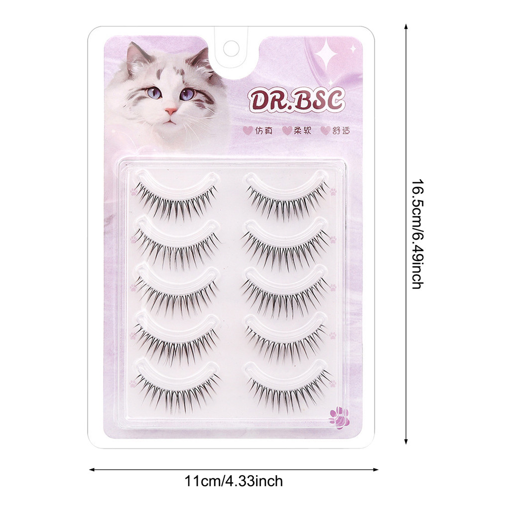 Thin Band Cosplay Manga Lasshes C Curl Natural Look Lông Mi Giả Hoàn Hảo Cho Salon Trang Điểm Chuyên Nghiệp