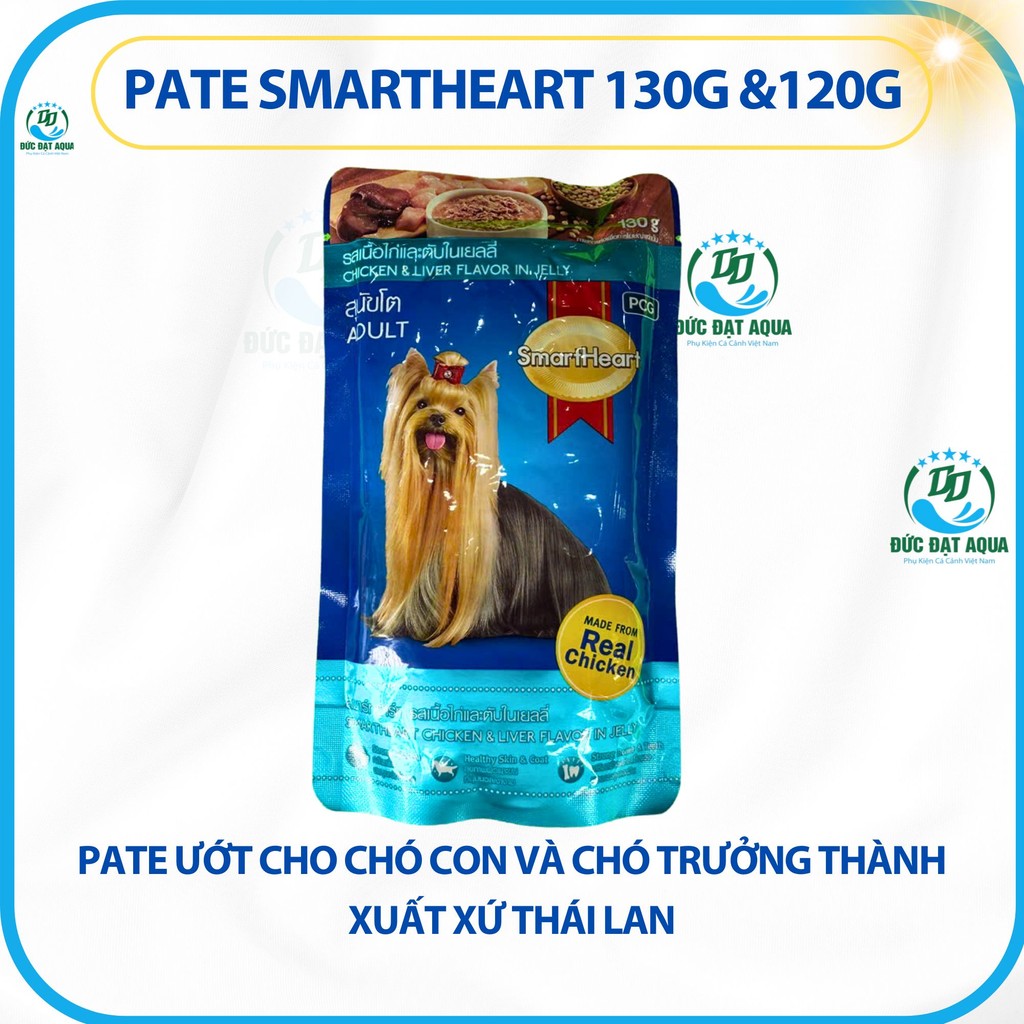 pate smarthear 130g & 120g giành cho chó trưởng thành và chó con , hàng chính hãng ( combo 4 gói ) 6