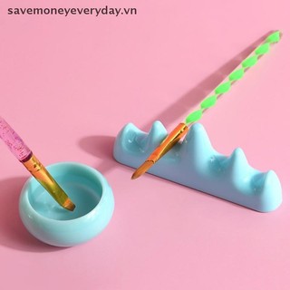 [savemoneyeveryday] Dụng cụ làm sạch bàn chải móng tay nghệ thuật Giá đỡ nhựa UV Acrylic Bút Gel Pot Cleanser Cup Wash Cup Giá đỡ bàn chải móng tay Dụng cụ làm móng [vn]