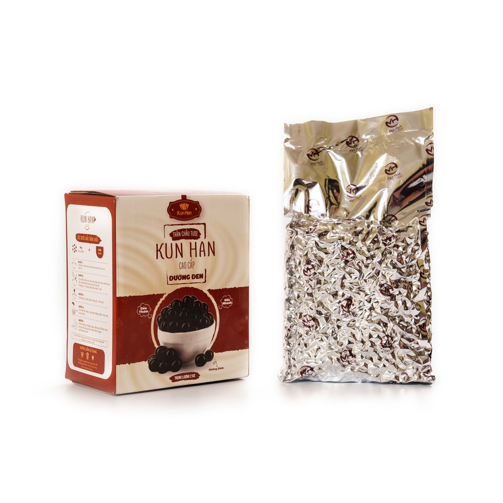 [THÙNG 10 HỘP] Trân châu Kunhan Minh Hạnh cao cấp đường đen bịch 2kg