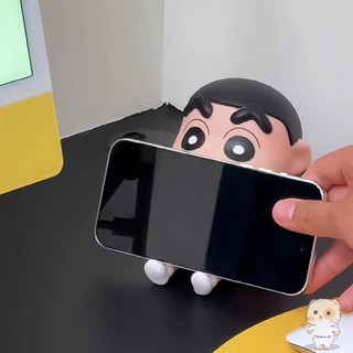 【Chamvn】Đồ trang trí búp bê nhựa vinyl Shin-chan Giá đỡ điện thoại máy tính bảng hoạt hình dễ thương