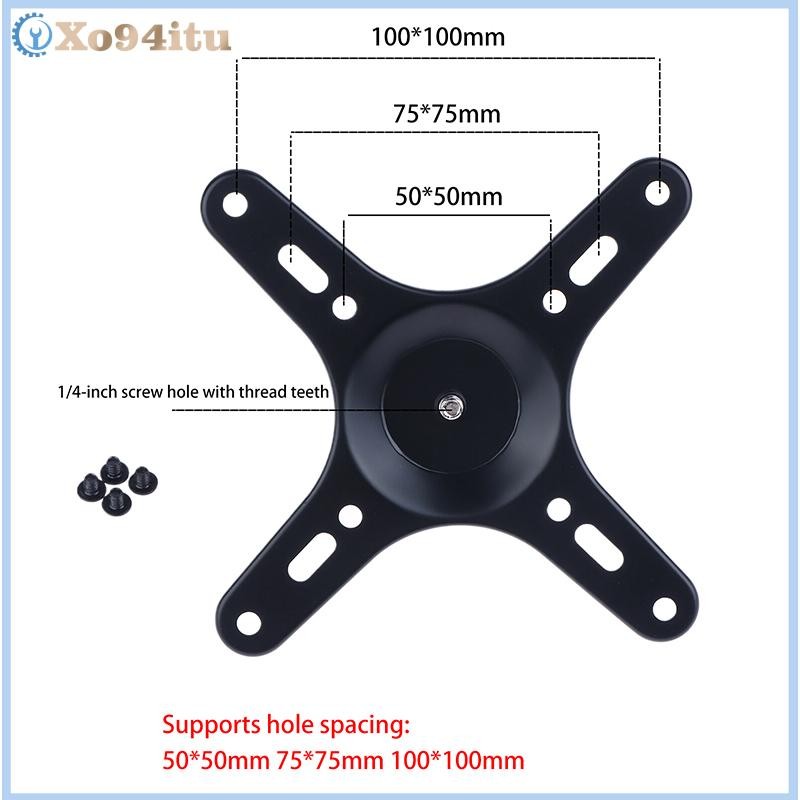 XOITU 1 Bộ Màn Hình Di Động Gắn Giá Đỡ Tấm VESA 1 / 4 Inch Vít Lỗ Đến 100x100MM 75x75MM M4 Bộ Vít Treo Tường Giá Đỡ VN
