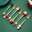Bộ nĩa và thìa Giáng sinh 2 / 4 / 6 chiếc, Bộ đồ ăn sáng tạo bằng thép không gỉ, Bộ quà tặng nĩa và thìa tráng miệng trà cà phê [BK]