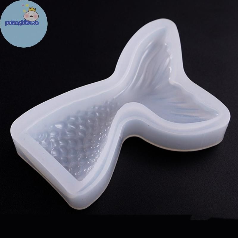 Pufangbliss Nàng Tiên Cá Đuôi Fondant Khuôn Bánh Khuôn Silicon Trang Trí Bánh Dụng Cụ Nướng Bánh VN