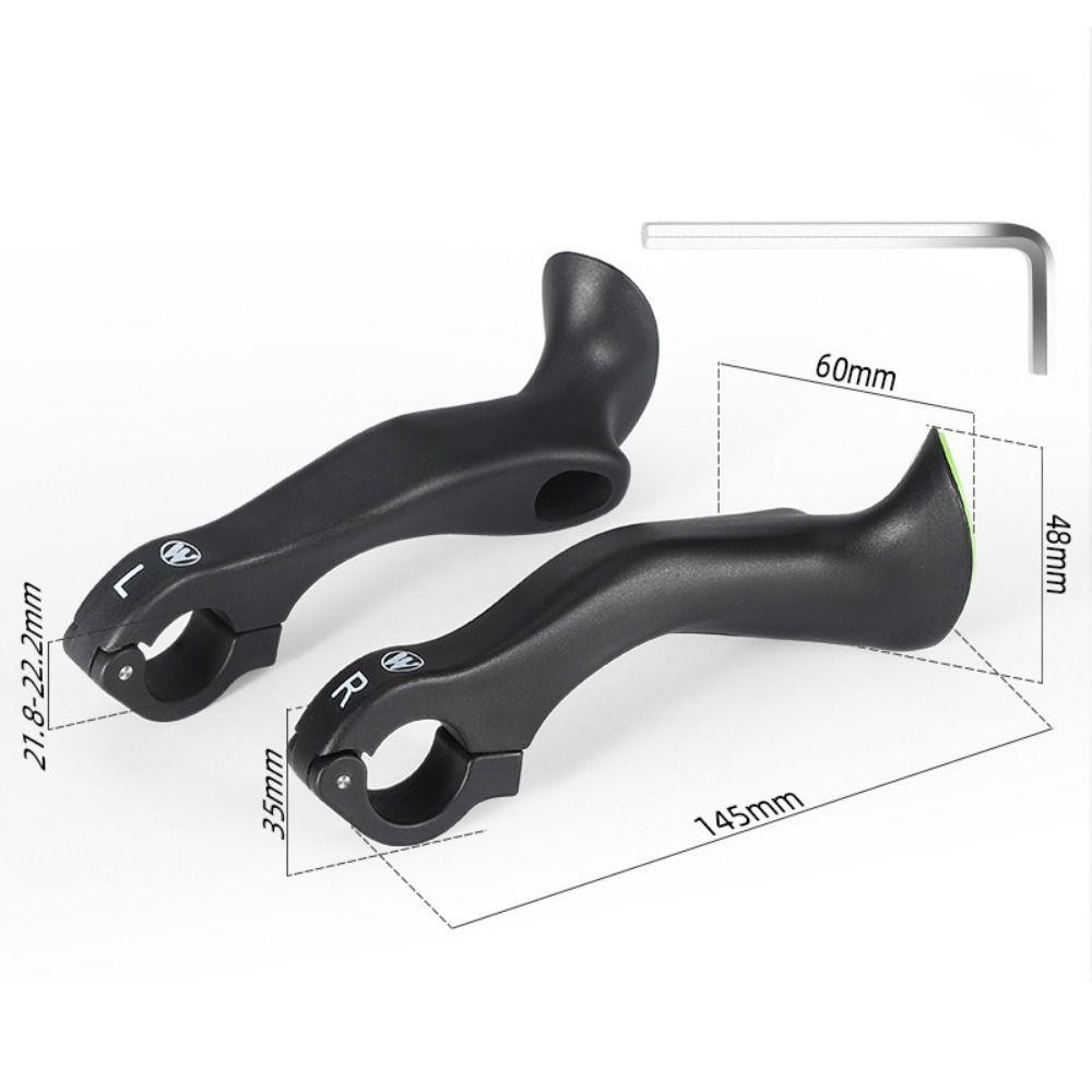 NEWIDEA Phó Tay Cầm, Tay Lái Xe Đạp Chống Trơn Trượt Màu Đen, Sừng Bò Nylon MTB Xe Đạp Đường Bộ Phụ Kiện Xe Đạp