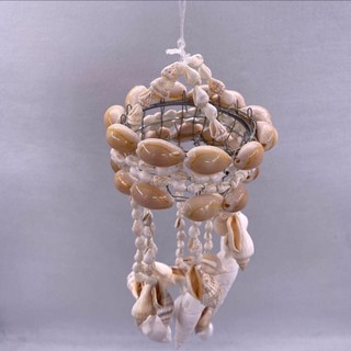 PWSEND Mặt dây chuyền chuông gió trắng, Sân treo trang trí vỏ ốc xà cừ Chuông gió, Quà tặng sinh nhật sáng tạo Thủ công Quà tặng trang trí sân vườn tinh tế