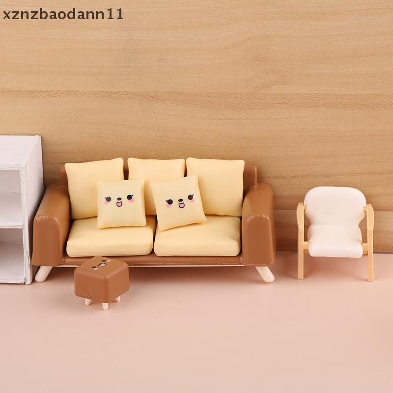 [XZNZMM] 1 / 12 Nhà Búp Bê Bàn Trà Ghế Sofa Mô Hình Nhà Búp Bê Trang Trí Phòng Khách Búp Bê Phụ Kiện Nội Thất Nhà LMWU