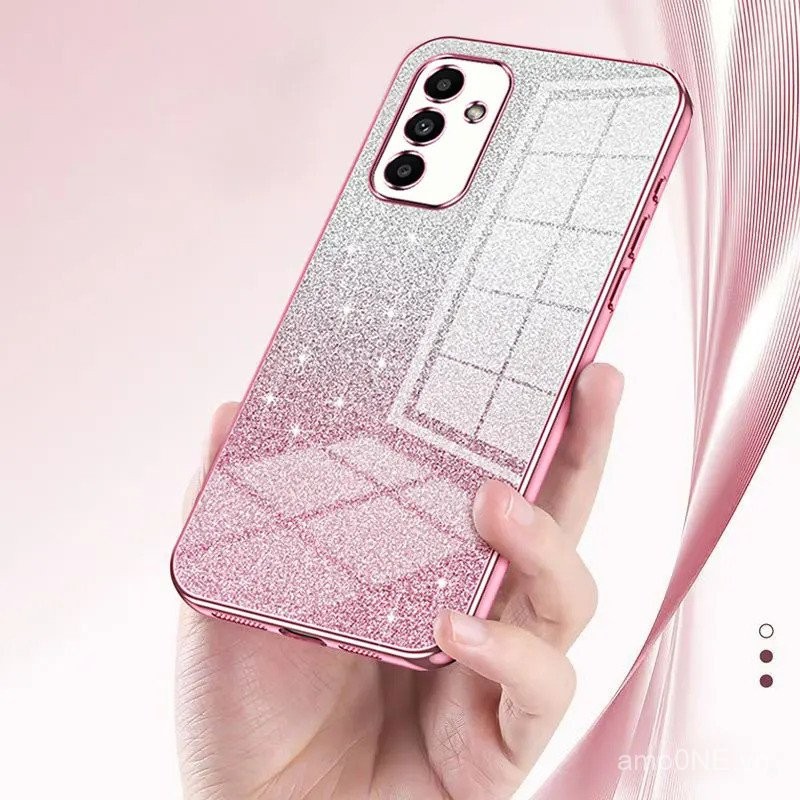 Ốp kim tuyến lấp lánh mạ vàng thời trang A 25 15 55 5g cho Samsung Galaxy A05 A13 A54 A15 A25 M15 M55 A55 vỏ ốp sáng bóng chống sốc Gnat