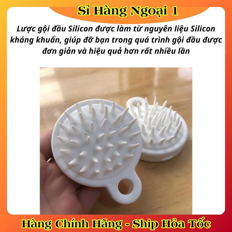 [1 CHIẾC] Lược Gội Đầu Silicon Massage Đầu Thư Giãn - Bàn Chải Kích Thích Mọc Tóc và Làm Sach Da Đầu, Tẩy Tế Bào Chết