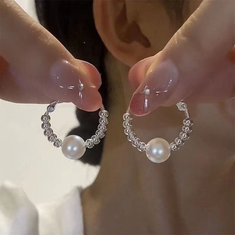 Bông tai ngọc trai thời trang mẫu mới sang trọng nhẹ nhàng kim 925 Bạc mẫu mới bông tai cao cấp sang trọng nhẹ nhàng trang sức tai thích hợp