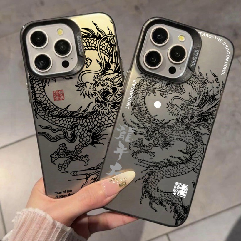 Mới Sang Trọng Laser Truyền Thuyết Phương Đông Rồng Trung Quốc Ốp Lưng Điện Thoại Redmi K70 K60 K50 K40 K30 Pro Ultra Gaming K70E13C 12C 10C 9C 12 10 A1 A2 3D Totem Chống Rơi