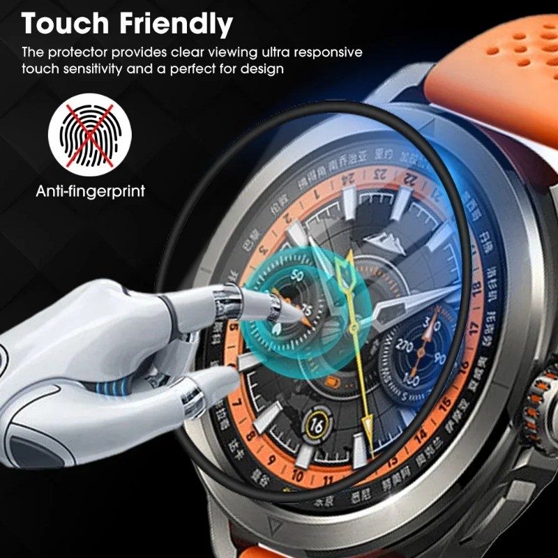 VivoWatch Watch5 WatchGT Watch3 Watch2 1-3 Chiếc Full Cover HD Cong Cạnh Đen Kính Cường Lực Cho Vivo Watch 5 3 2 GT 42mm 46mm Chống Trầy Xước Đồng Hồ Thông Minh Bảo Vệ Màn Hình