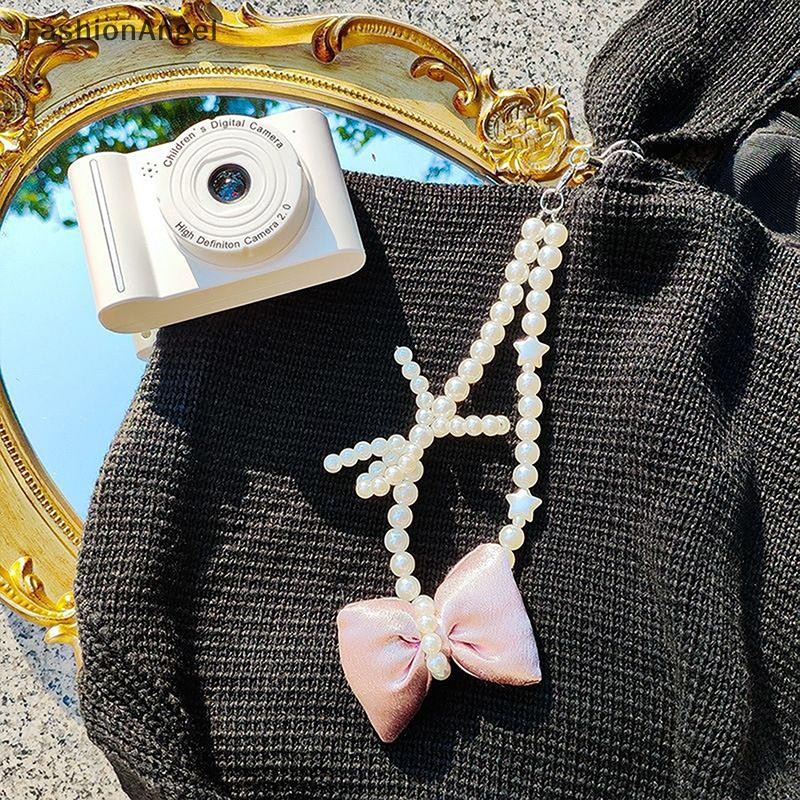 Fashionangel Hồng Nơ Hạt Dây Chống Mất Vòng Tay Cho Điện Thoại Di Động Dây Đeo Cổ Tay Dây Điện Thoại Dễ Thương Móc Khóa Điện Thoại Di Động Dây Xích VN