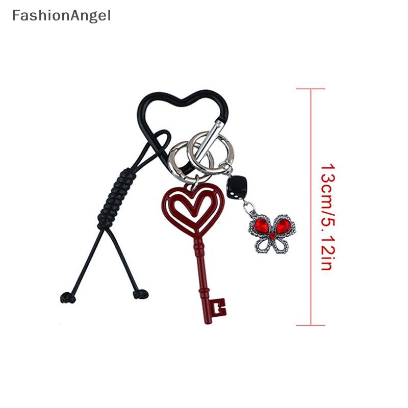 Fashionangel Ngọt Ngào Trái Tim Tình Yêu Móc Khóa Nữ Nơ Đỏ Ba Lô Vòng Chìa Khóa Quyến Rũ Trang Trí Túi Cặp Đôi Mặt Dây Chuyền Handmade Trang Sức Quà Tặng VN