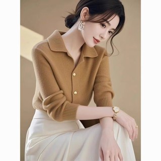 Thời Trang Ve Áo Thời Trang Dệt Kim Cardigan Top Thu Đông Áo Len Áo Rời Lớp Hợp Thời Trang