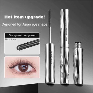Mascara sợi nhỏ chuốt mi dài cong dày không thấm nước giữ lâu/Mascara xoăn lâu trôi màu đen - Mascara mi chống thấm nước khô nhanh tự nhiên - Trang điểm mỹ phẩm mắt nữ