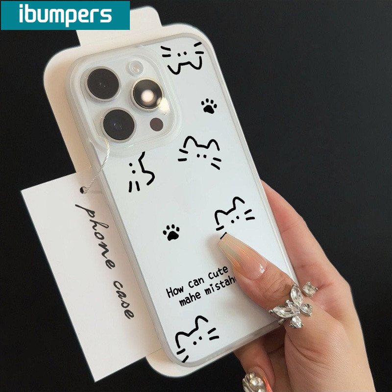 ibumpers Ốp Lưng IPhone Xinh Hàn Quốc Trái Tim Tình Yêu Họa Tiết Hoa Ốp Điện Thoại Trong Suốt Nhám Mờ TPU Mỏng Chống Sốc Chống Bẩn Cho IPhone 16 15 14 12 13 11 Pro Max IP 7 8 Plus X XS XR