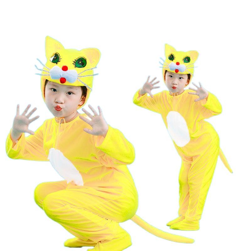 💕Chỗ💕 Quần Áo Trẻ Em Động Vật Múa Trang Phục Quần Áo Cho Bé Gái 3 Đến 14 Tuổi Chuột / Mèo / Ớt Trang Phục Mới Lạ Halloween Giáng Sinh