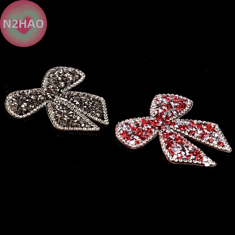 N2hao Kim Cương Giả Nơ Thêu Miếng Dán Sắt May Pha Lê Đính Cho Quần Jean n