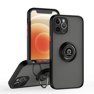 Ốp Điện Thoại Giá Đỡ Nhẫn Từ Tính Cho iPhone 16 15 14 13 12 Mini 11 Pro XS Max XR X 8 7 Plus SE 2022 TPU Ốp Lưng PC Matte Cover