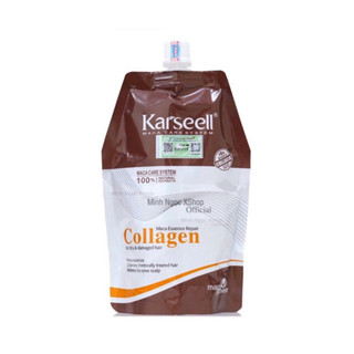 Hấp ủ tóc phục hồi siêu mượt Collagen Karseell Maca 500ML, tóc đẹp chuẩn salon