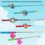 Cần câu Mini GAVESTO, kiểu dáng đa dạng co giãn cho trẻ em Cần câu cá, Phim hoạt hình 38cm / 58cm / 80cm chất lượng cao với cần câu dây 50 mét cho trẻ em