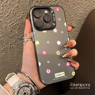 ibumpers Ốp Điện Thoại iPhone Thời Trang Dễ Thương Nhiều Màu Sắc Họa Tiết Trái Tim Họa Tiết Cho IPhone 16 15 14 12 13 11 Pro Max Ốp Lưng IMD Cứng Và Nhẵn