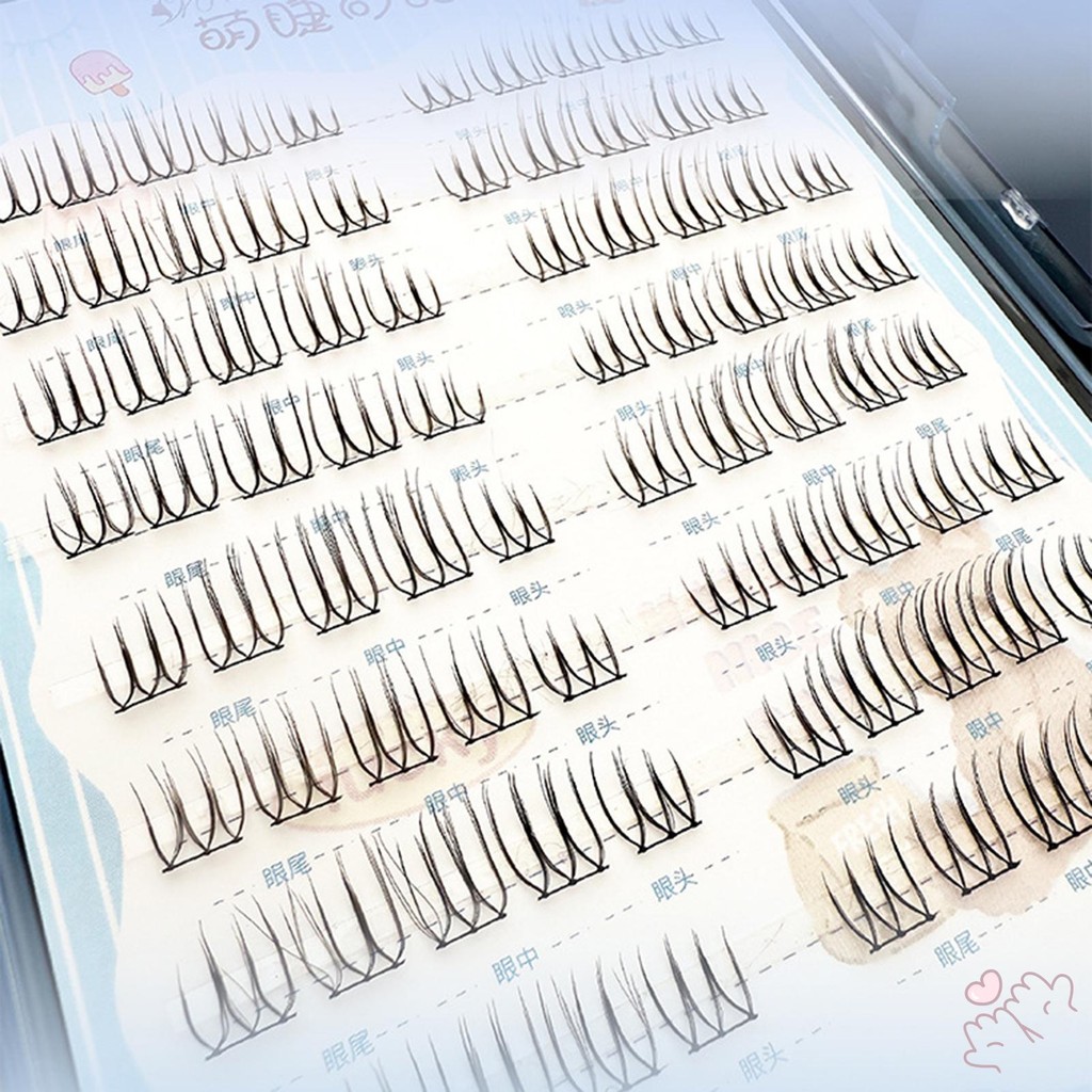 Phân đoạn Truyện tranh Cụm mi mi tự nhiên & Wispy Lash Wisps Thích hợp cho phụ nữ ở mọi lứa tuổi