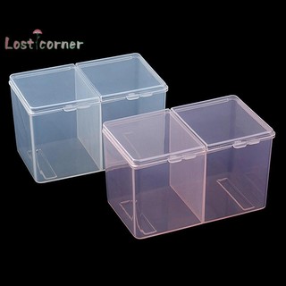 Lostcorner Cotton Miếng Dán Móng Tay Khăn Lau Trang Điểm Bàn Chải Sắp Xếp Hộp Bảo Quản Hộp Đựng Hộp Đựng Độc Lập Hai Phần Mới