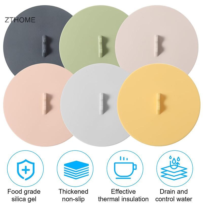 Zthome Sáng Tạo Silicone Cup Cover Chống tràn Nắp Hút Cho Gốm Thủy Tinh Cốc Bát Chịu Nhiệt Kín Nắp Bao Trà Nắp Cà Phê HOT