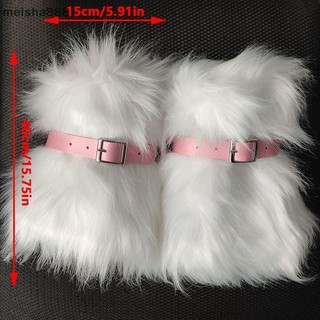 Meisha888 Mới Mềm Trắng Lông Tơ Chân Ấm Áp Nữ Cô Gái Mùa Đông Ấm Áp Giả Vớ Dài Legging Chân Boot Có Dày Bê Tất