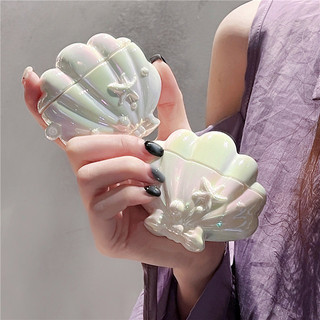 Hộp đựng tai nghe Bluetooth cho Airpods 4 3 Pro Pro2 1/2nd, hình dạng vỏ thời trang cao cấp sang trọng với dây chuyền ngọc trai
