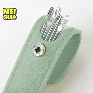 MeiShao 6 Cái / bộ Bộ Tẩy Tai Earpick Ear Wax Remover Ear Spoon Curette Ear Cleaning Spiral Earpick Easy Earwax Removal Ear Cleaner